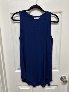 Zenana Dark Blue Sleeveless Top