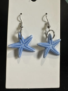 Blue Starfish Earrings